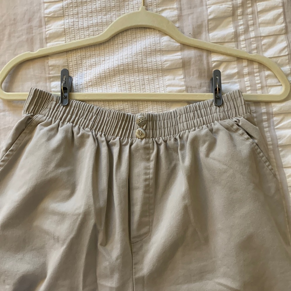 khaki high rise pants, size 12